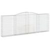 vidaXL Klenut&yacute; gabionov&yacute; ko&scaron; 400 x 30 x 140/160 cm pozinkovan&eacute; železo