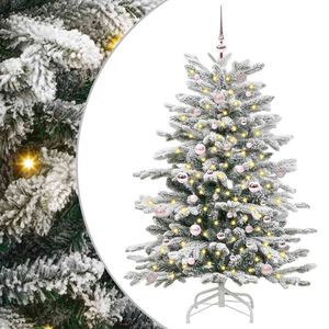 vidaXL Uměl&yacute; Skl&aacute;dac&iacute; V&aacute;nočn&iacute; Strom B&iacute;l&aacute; 150 cm PE a PVC