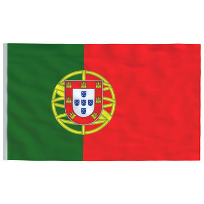 vidaXL Vlajka Portugalska a stožár 5,55 m hliník