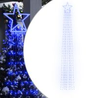 vidaXL Světla na vánoční stromek 320 modrých LED 375 cm