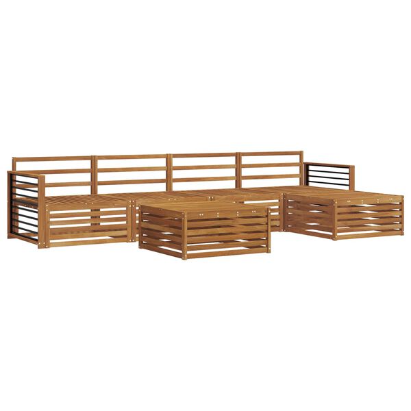 vidaXL Venkovn&iacute; pohovkov&aacute; souprava 6 pcs Př&iacute;rodn&iacute;