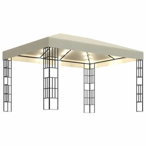 vidaXL Alt&aacute;n se světeln&yacute;mi LED řetězy 3 x 4 m kr&eacute;mov&yacute;
