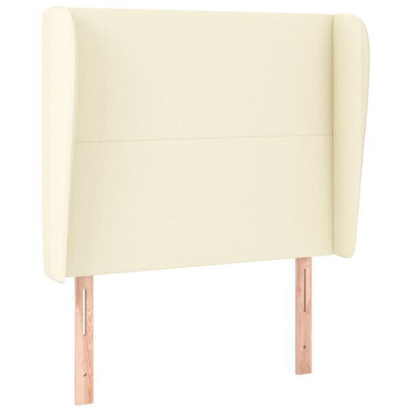 vidaXL Čelo postele typu u&scaron;&aacute;k kr&eacute;mov&eacute; 83 x 23 x 118/128 cm uměl&aacute; kůže