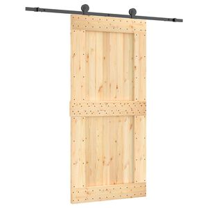 vidaXL Posuvn&eacute; dveře 95 x 210 cm Masivn&iacute; borov&eacute; dřevo (neupraven&eacute;)
