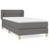 vidaXL Box spring postel s matrac&iacute; tmavě &scaron;ed&aacute; 100 x 200 cm textil