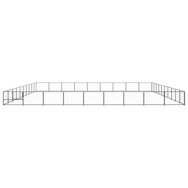 vidaXL Ps&iacute; kotec čern&yacute; 90 m&sup2; ocel