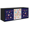 vidaXL N&aacute;stěnn&aacute; TV skř&iacute;ň MAINZ 102 x 33 x 40 cm Čern&yacute; dub