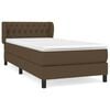 vidaXL Box spring postel s matrac&iacute; tmavě hněd&aacute; 90x190 cm textil