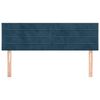 vidaXL Čela postele tmavě modr&aacute; 144x5x78/88 cm samet