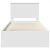 vidaXL R&aacute;m postele s čelo B&iacute;l&aacute; 100 x 200 cm Masivn&iacute; borov&eacute; dřevo