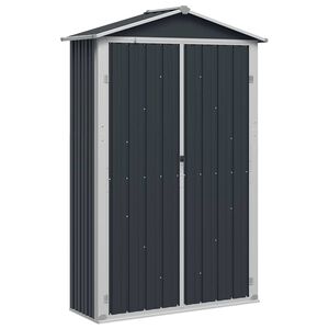 vidaXL Zahradn&iacute; př&iacute;stře&scaron;ek antracitov&yacute; 116x45x175cm pozinkovan&aacute; ocel