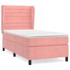 vidaXL Box spring postel s matrac&iacute; růžov&aacute; 90x200 cm samet