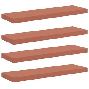 vidaXL N&aacute;stěnn&aacute; polička 4 ks Červen&aacute; 80 x 23,5 x 3,8 cm