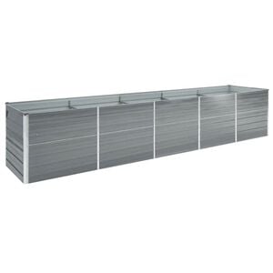 vidaXL Vyv&yacute;&scaron;en&yacute; z&aacute;hon pozinkovan&aacute; ocel 400 x 80 x 77 cm &scaron;ed&yacute;