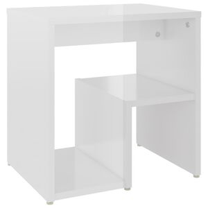vidaXL Nočn&iacute; stolek b&iacute;l&yacute; s vysok&yacute;m leskem 40x30x40 cm kompozitn&iacute; dřevo