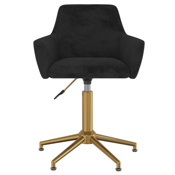 vidaXL Otočn&eacute; j&iacute;deln&iacute; židle 6 ks čern&eacute; samet