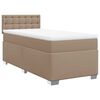 vidaXL Box spring postel s matrac&iacute; cappuccino 90x200 cm uměl&aacute; kůže
