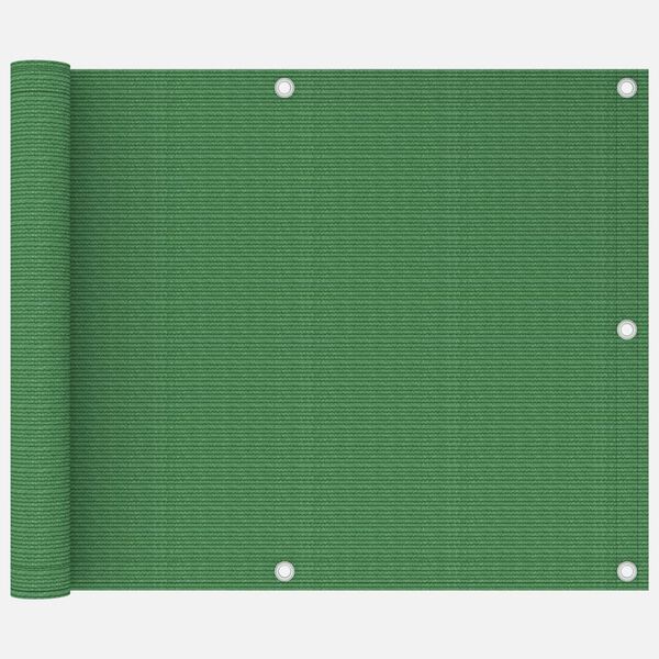 vidaXL Balk&oacute;nov&aacute; z&aacute;stěna světle zelen&aacute; 75 x 600 cm HDPE