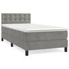 vidaXL Box spring postel s matrac&iacute; světle &scaron;ed&aacute; 100x200 cm samet