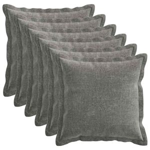vidaXL Povlak na pol&scaron;t&aacute;ř 6 ks HOUTEN Tmavě &scaron;ed&aacute; 30 x 30 cm