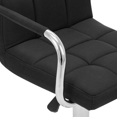 vidaXL Barová židle černá textil