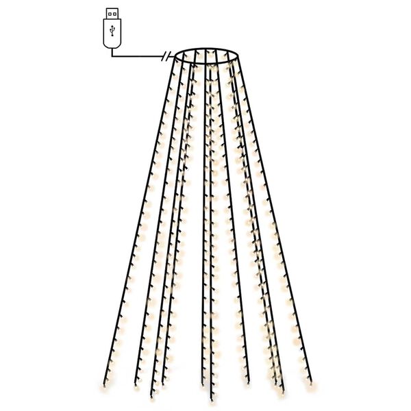 Světeln&aacute; s&iacute;ť na v&aacute;nočn&iacute; stromek se 150 LED diodami 150 cm