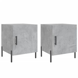 vidaXL Nočn&iacute; stolky 2 ks betonově &scaron;ed&eacute; 40x40x50 cm kompozitn&iacute; dřevo