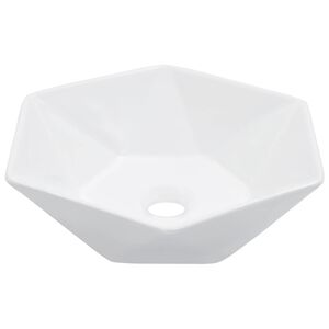 vidaXL Umyvadlo b&iacute;l&eacute; 41 x 36,5 x 12 cm keramika