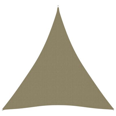 vidaXL Stínící plachta oxfordská látka trojúhelníková 3x4x4 m béžová