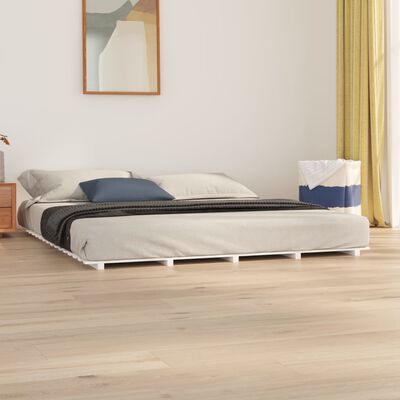 vidaXL Rám postele bílý 180 x 200 cm masivní borové dřevo