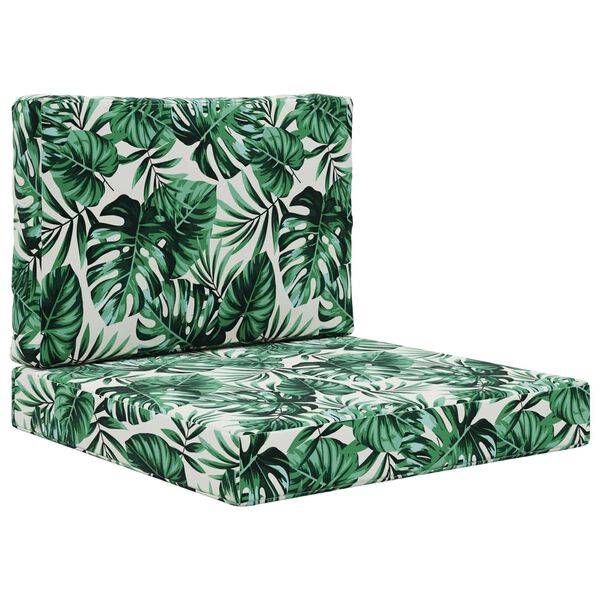 vidaXL Venkovn&iacute; pol&scaron;t&aacute;ř na pohovku 2 pcs Vzor listů Polyester