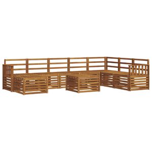 vidaXL Venkovn&iacute; pohovkov&aacute; souprava 9 pcs Př&iacute;rodn&iacute;