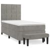 vidaXL Box spring postel s matrac&iacute; světle &scaron;ed&aacute; 100x200 cm samet