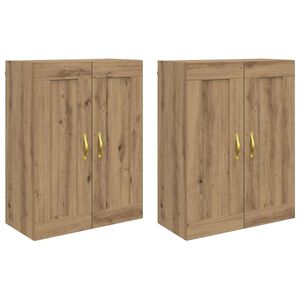 vidaXL N&aacute;stěnn&aacute; skř&iacute;ň N&aacute;stěnn&yacute; 2 pcs Artisanov&yacute; dub 69,5 x 34 x 90 cm