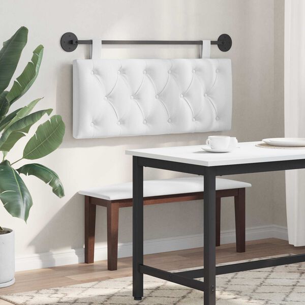 vidaXL Z&aacute;věsn&aacute; čeln&iacute; deska N&aacute;stěnn&yacute; B&iacute;l&yacute; 110 x 55 x 7 cm textil