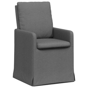 vidaXL J&iacute;deln&iacute; židle 2 ks textil Tmavě &scaron;ed&aacute; 57 x 67 x 98 cm