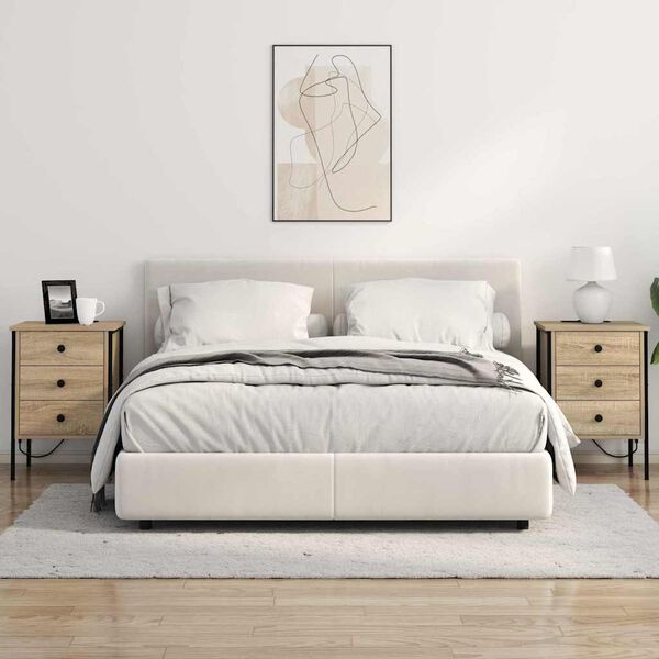 vidaXL Nočn&iacute; skř&iacute;ňka Sonoma dub 42 x 41 x 61 cm kompozitn&iacute; dřevo