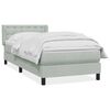 vidaXL Box spring postel s matrac&iacute; světle &scaron;ed&aacute; 80x210 cm samet