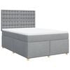 vidaXL Box spring postel s matrac&iacute; světle &scaron;ed&aacute; 160 x 200 cm textil