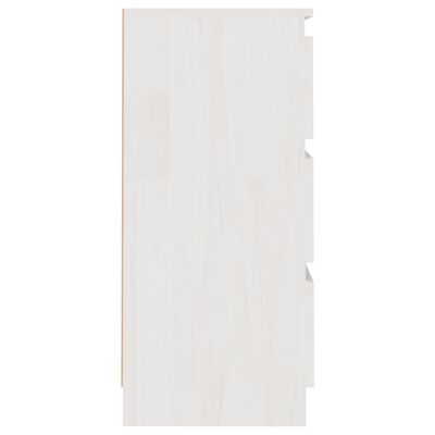 vidaXL Noční stolek bílý 40 x 29,5 x 64 cm masivní borové dřevo