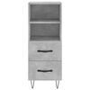 vidaXL Skř&iacute;ň highboard betonově &scaron;ed&aacute; 34,5x34x180 cm kompozitn&iacute; dřevo