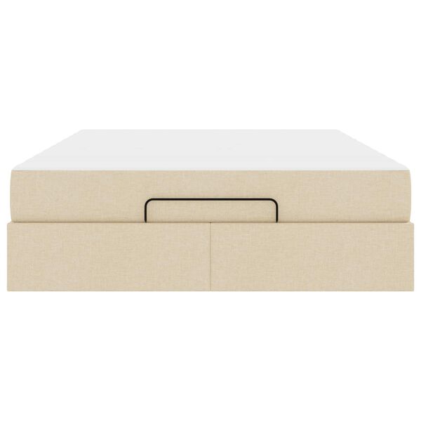 vidaXL R&aacute;m postele s matrac&iacute; s matrac&iacute; 2 pcs Kr&eacute;mov&aacute; textil