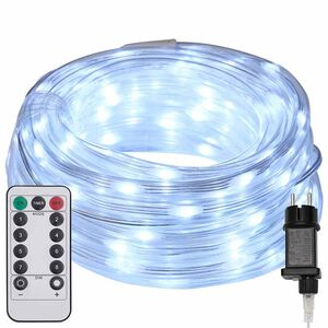 vidaXL Světeln&yacute; provaz s 120 LED diodami Studen&aacute; B&iacute;l&aacute; 5 m PVC
