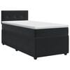 vidaXL Postel boxspring s matrac&iacute; s čelo Čern&aacute; 90 x 200 cm Samet