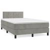 vidaXL Box spring postel s matrac&iacute; světle &scaron;ed&aacute; 120 x 200 cm samet