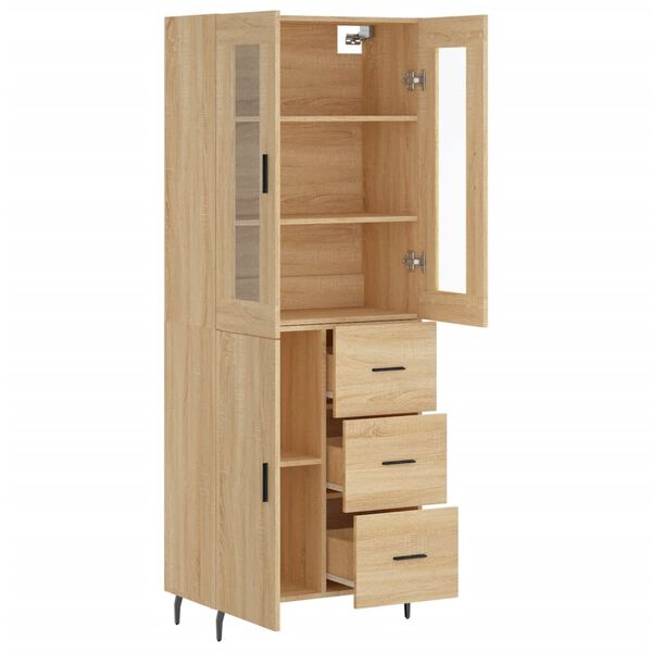 vidaXL Skř&iacute;ň highboard dub sonoma 69,5 x 34 x 180 cm kompozitn&iacute; dřevo