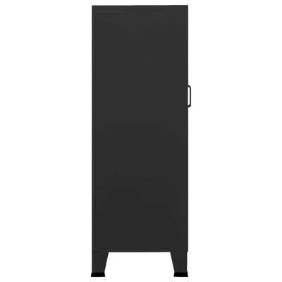 vidaXL Industriální úložná skříň černá 70 x 40 x 115 cm kov