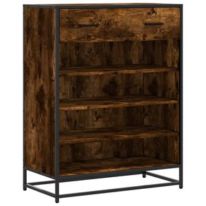 vidaXL Botn&iacute;k kouřov&yacute; dub 75 x 38 x 97,5 cm kompozitn&iacute; dřevo a kov