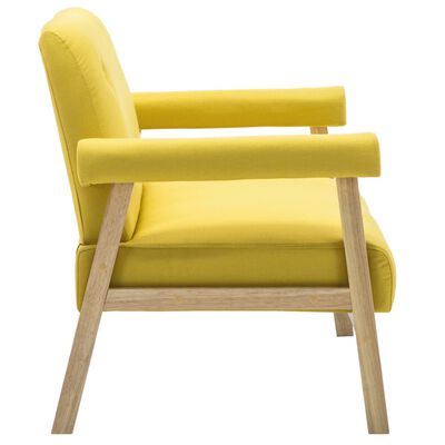vidaXL Dvoumístná sedačka textilní žlutá