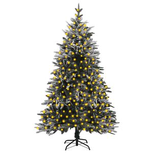 vidaXL Uměl&yacute; v&aacute;nočn&iacute; stromek LED osvětlen&iacute; zasněžen&yacute; 240 cm PVC a PE